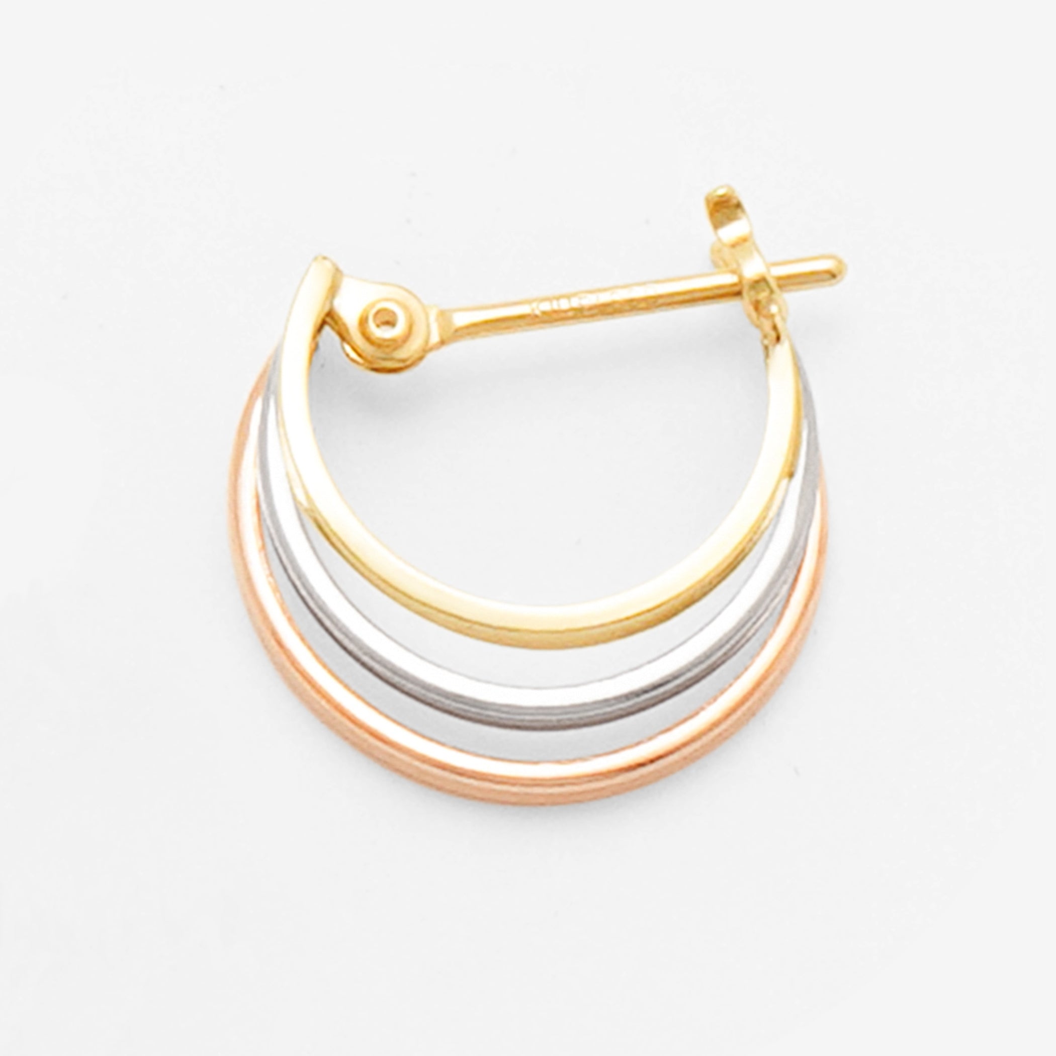 K10 イエローゴールド/ピンクゴールド/プラチナ トリニティ フープ