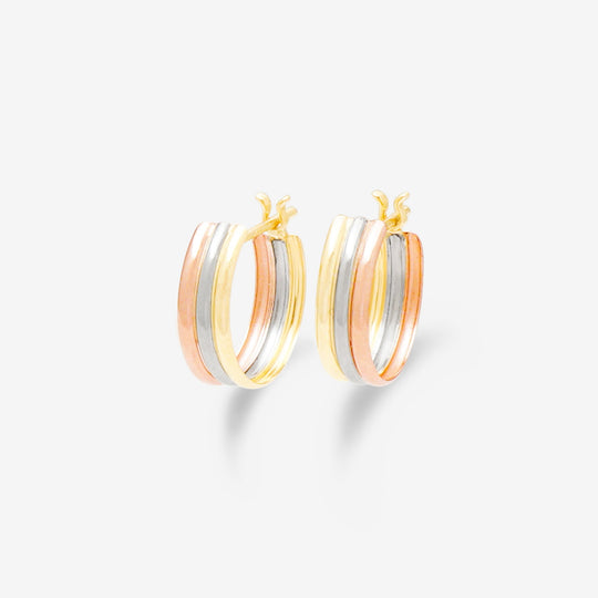 K10 イエローゴールド/ピンクゴールド/プラチナ フープ ピアス