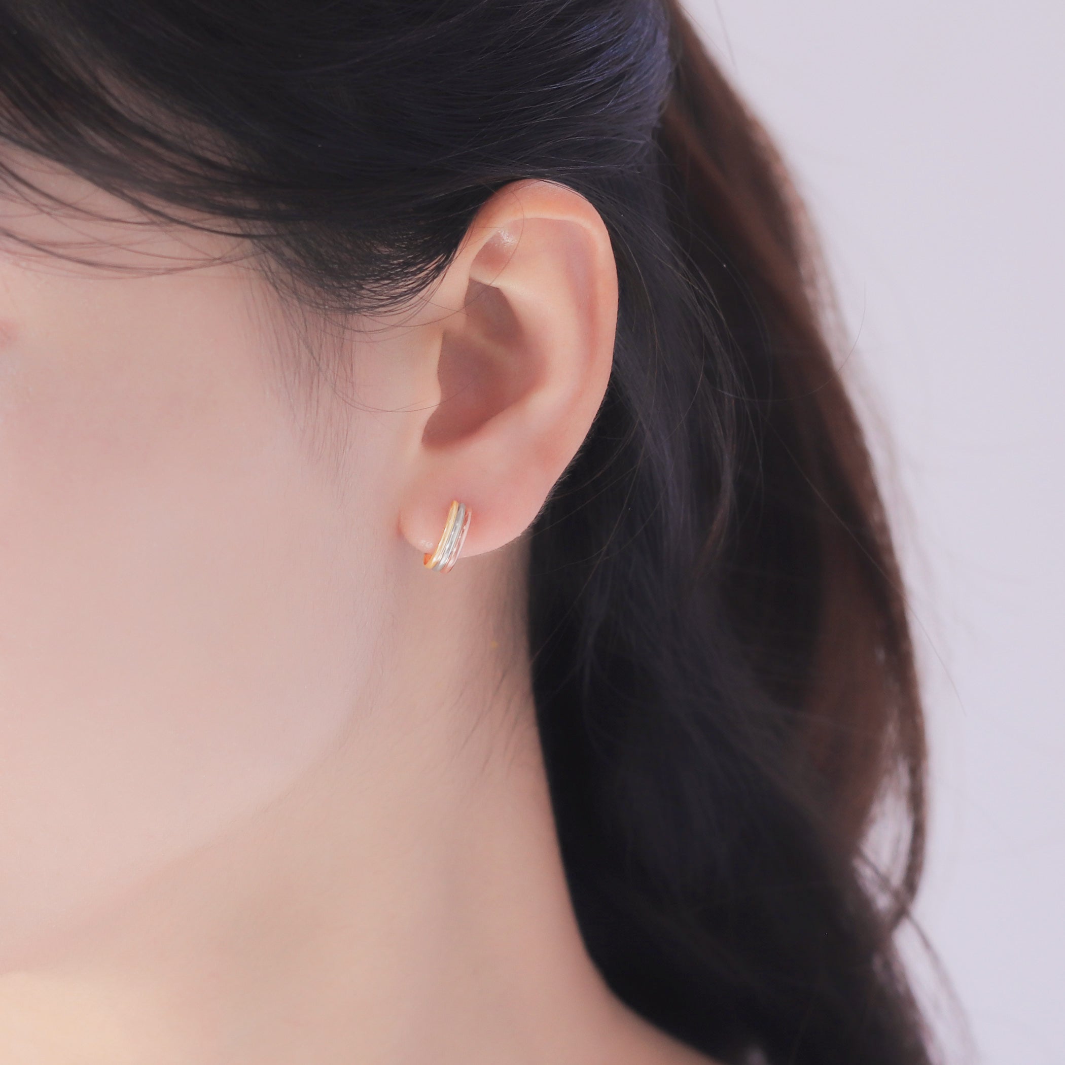 K10 イエローゴールド/ピンクゴールド/プラチナ フープ ピアス K10 イエローゴールド/ピンクゴールド/プラチナ フープ ピアス