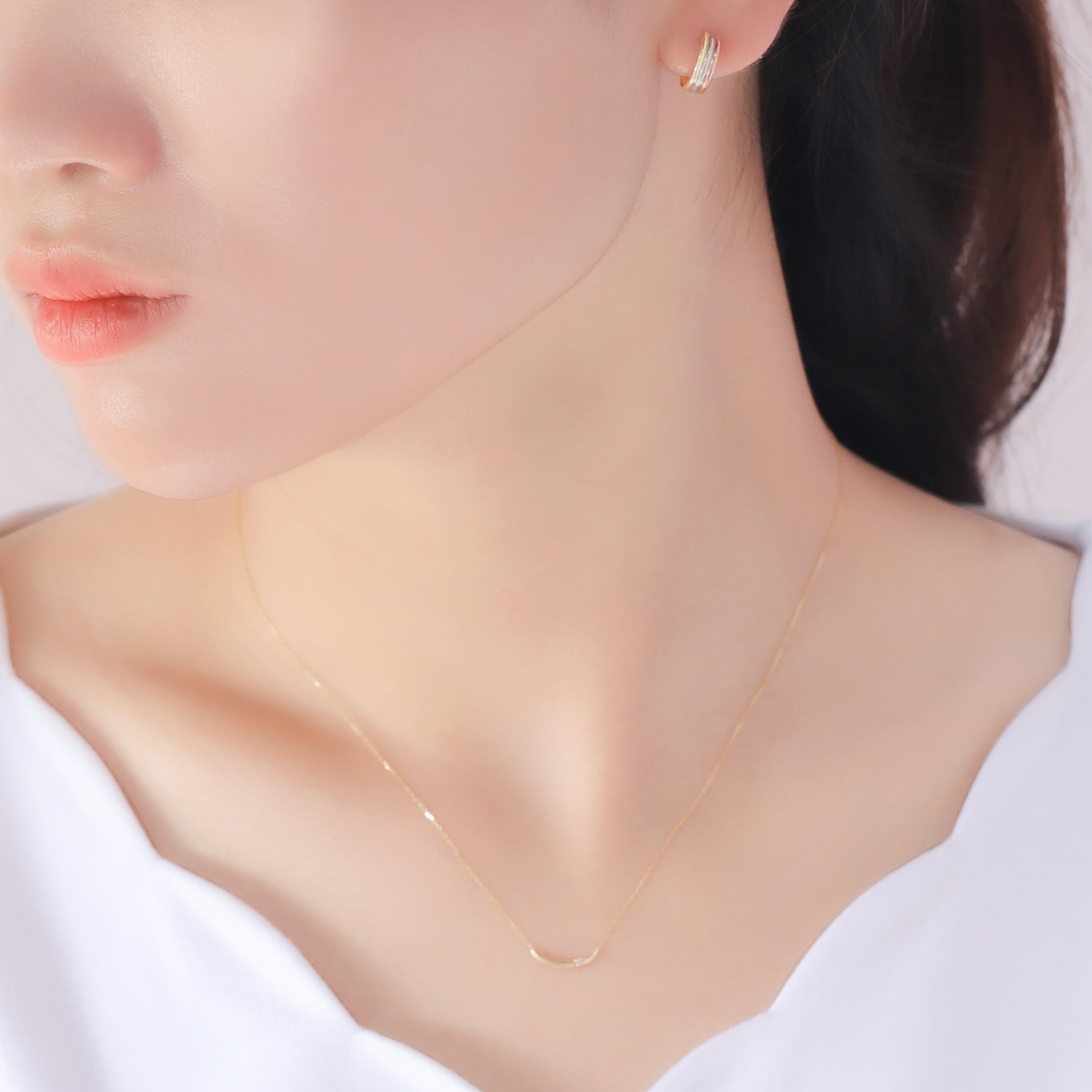 K10 イエローゴールド/ピンクゴールド/プラチナ フープ ピアス K10 イエローゴールド/ピンクゴールド/プラチナ フープ ピアス