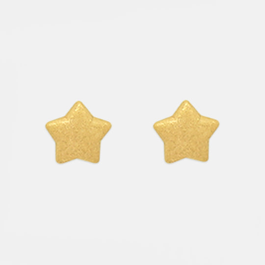 K10 イエローゴールド スター ピアス