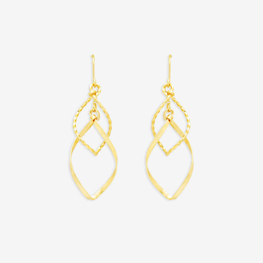 K10 イエローゴールド フック ピアス