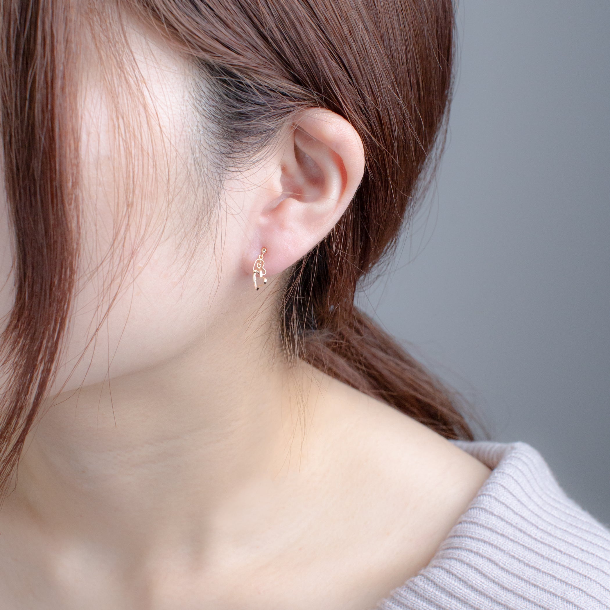 K10 イエローゴールド ハート ピアス – Milluflora | ミルフローラ