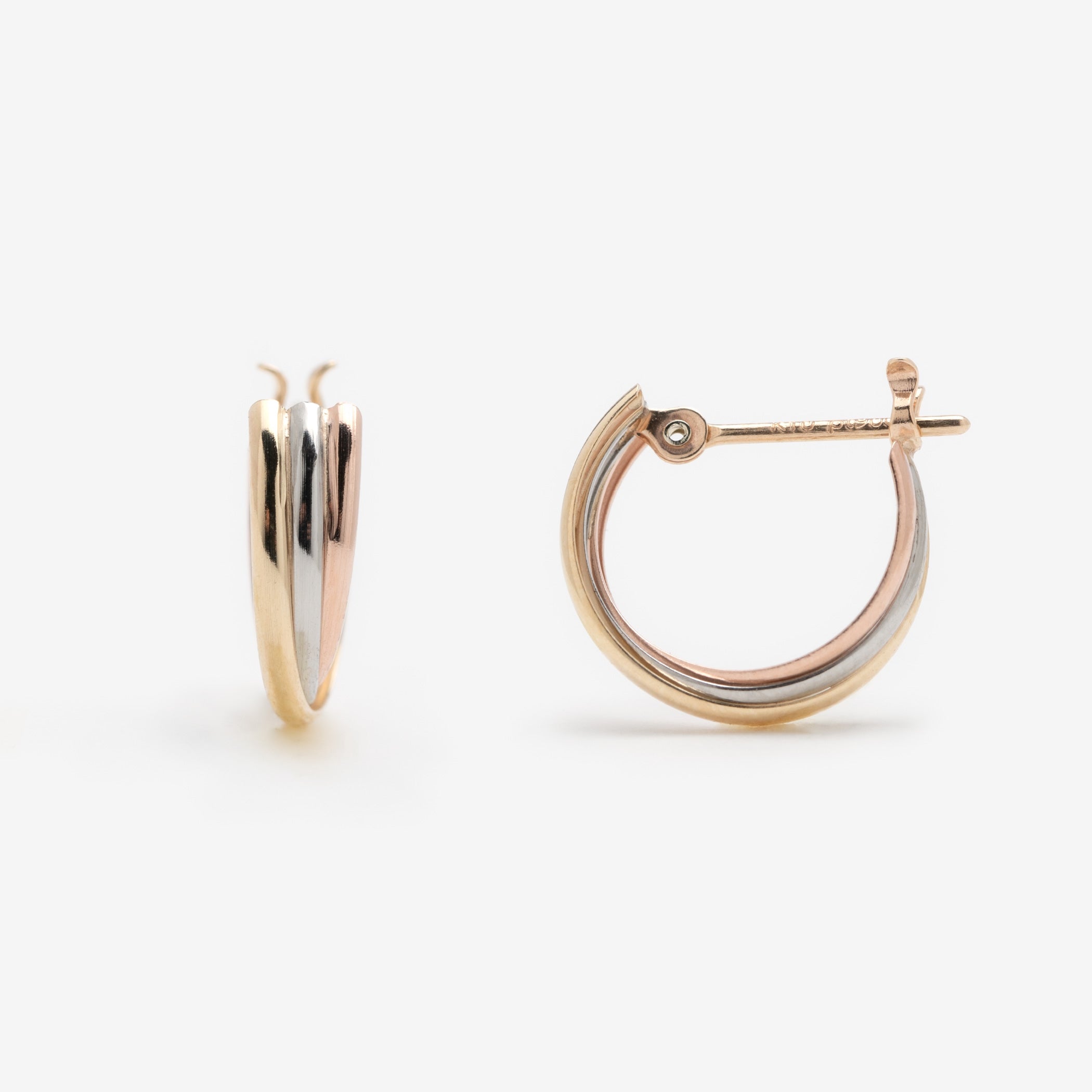 K10 イエローゴールド/ピンクゴールド/プラチナ フープ ピアス K10 イエローゴールド/ピンクゴールド/プラチナ フープ ピアス