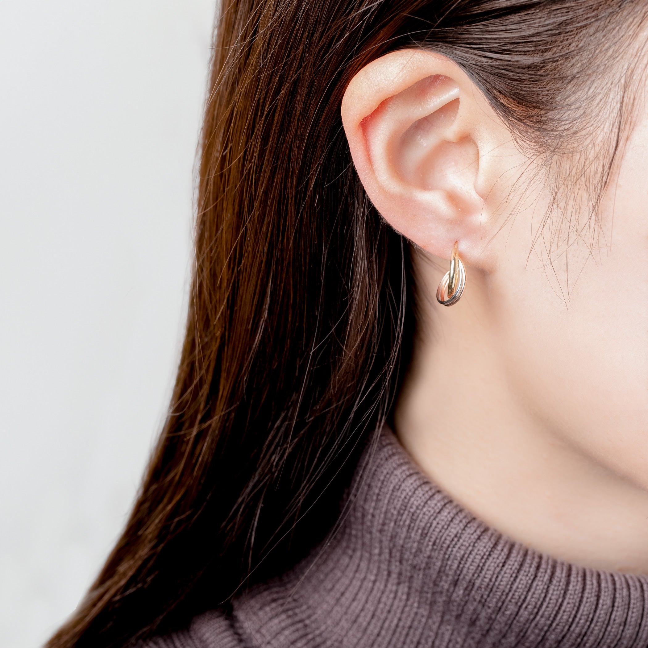 K10 イエローゴールド/ピンクゴールド/プラチナ フープ ピアス K10 イエローゴールド/ピンクゴールド/プラチナ フープ ピアス