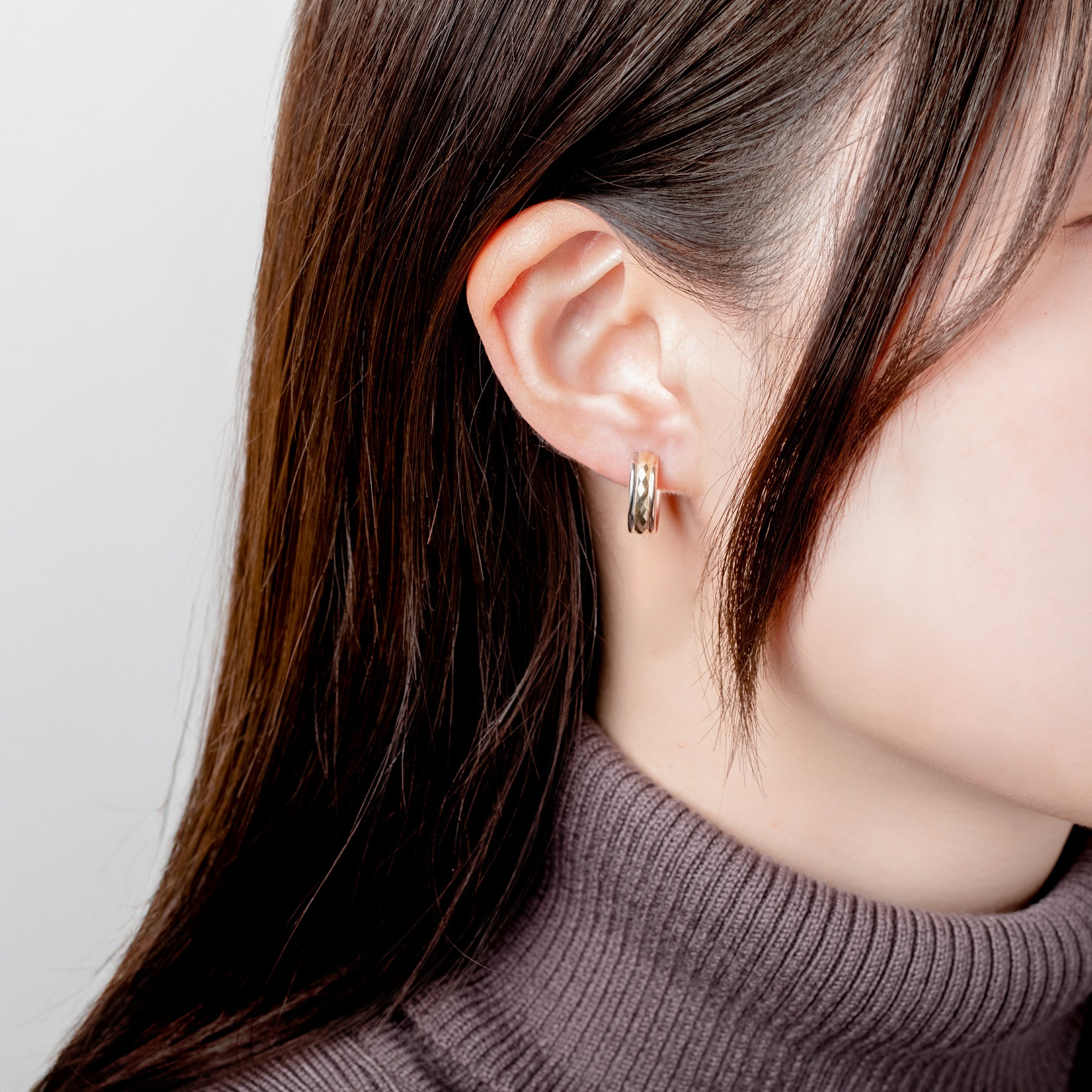 K10 イエローゴールド/ピンクゴールド/プラチナ フープ ピアス K10 イエローゴールド/ピンクゴールド/プラチナ フープ ピアス