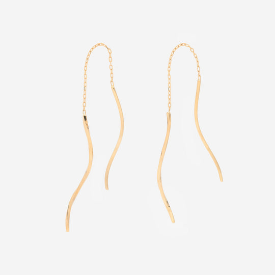 K10 イエローゴールド アメリカン ピアス