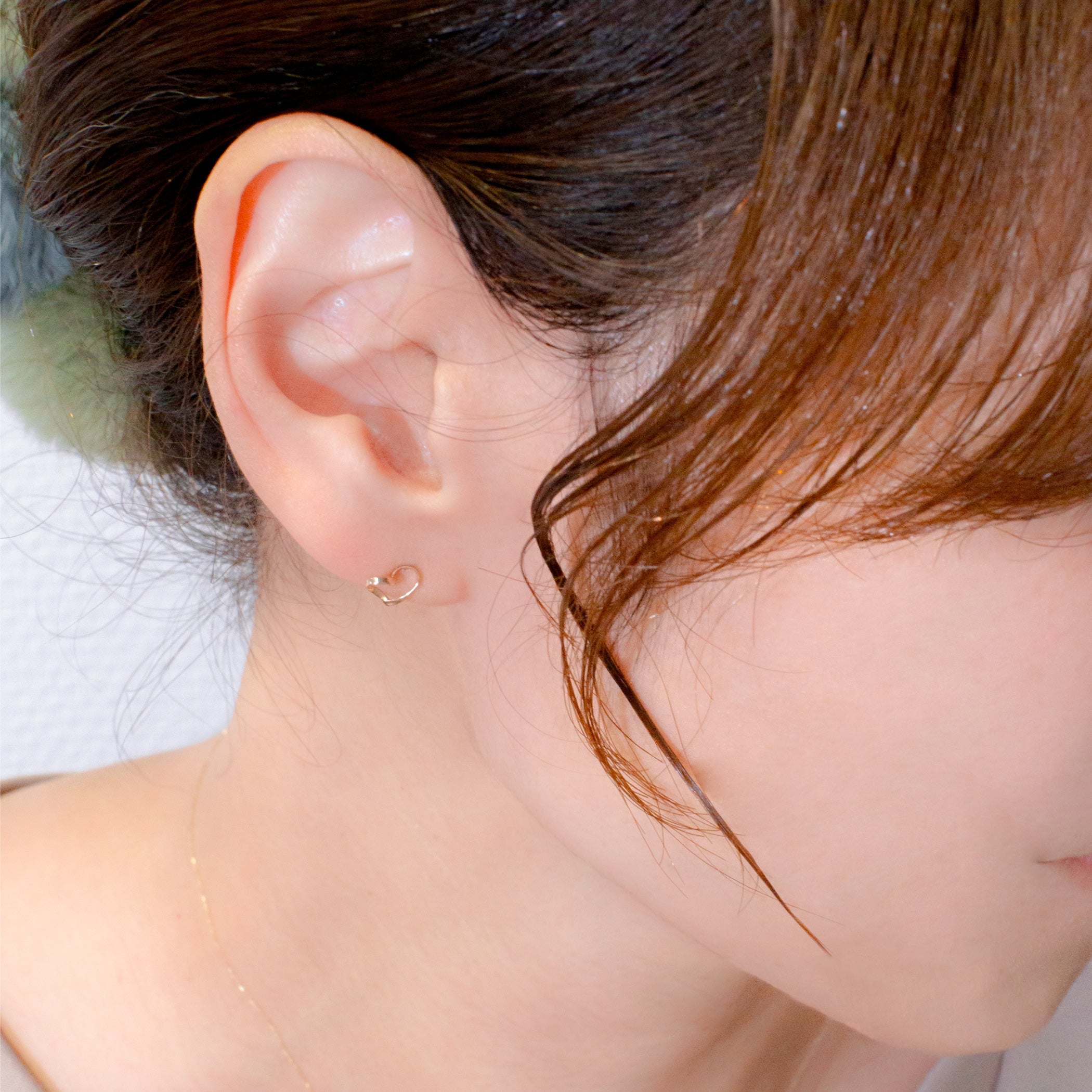 K10 ピンクゴールド ハート ピアス – Milluflora | ミルフローラ