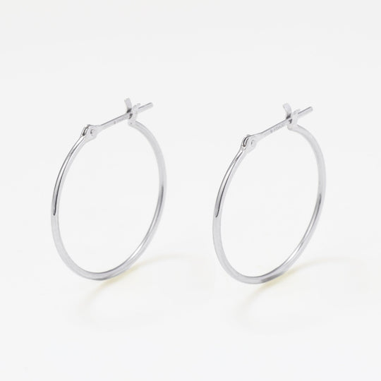 プラチナ フープ ピアス（20mm）