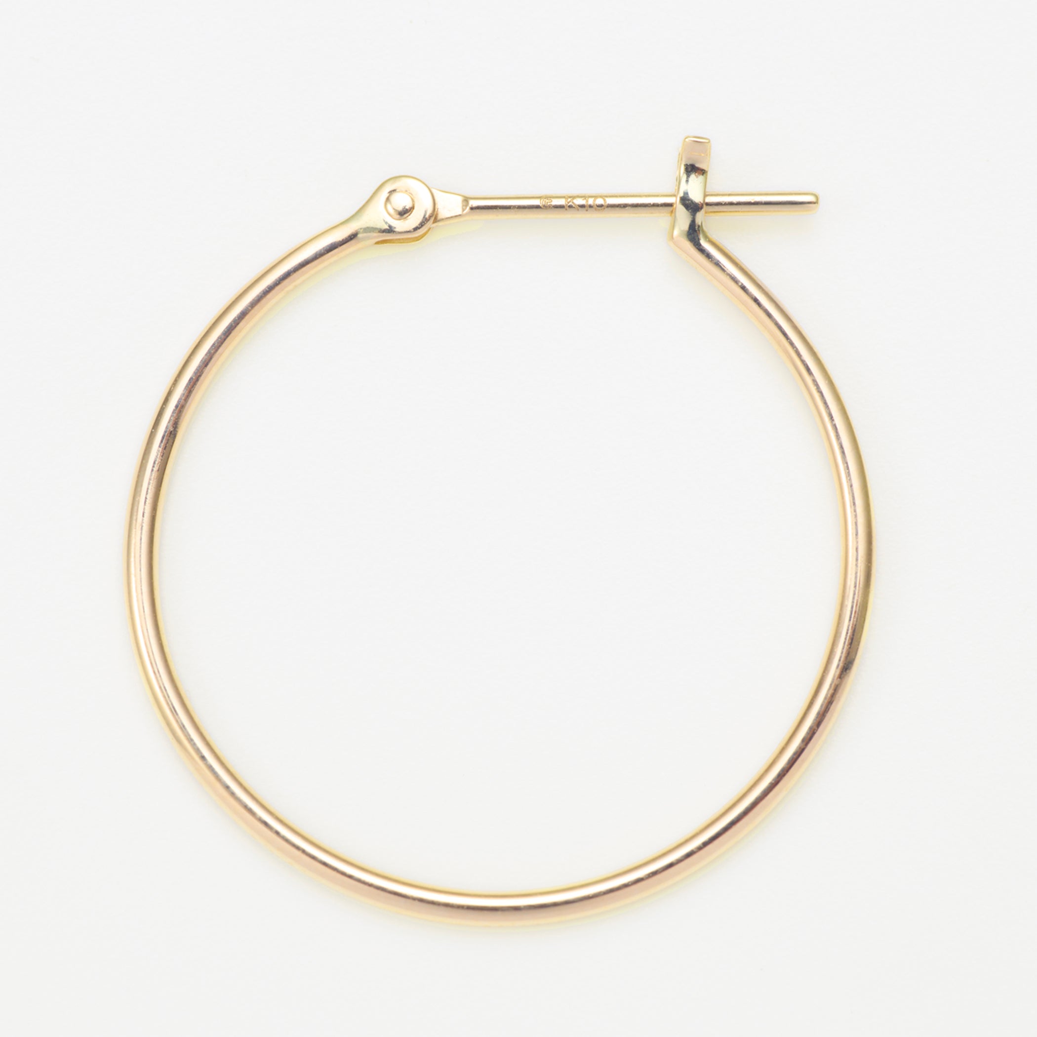 K10 イエローゴールド フープ ピアス（20mm） – Milluflora | ミル