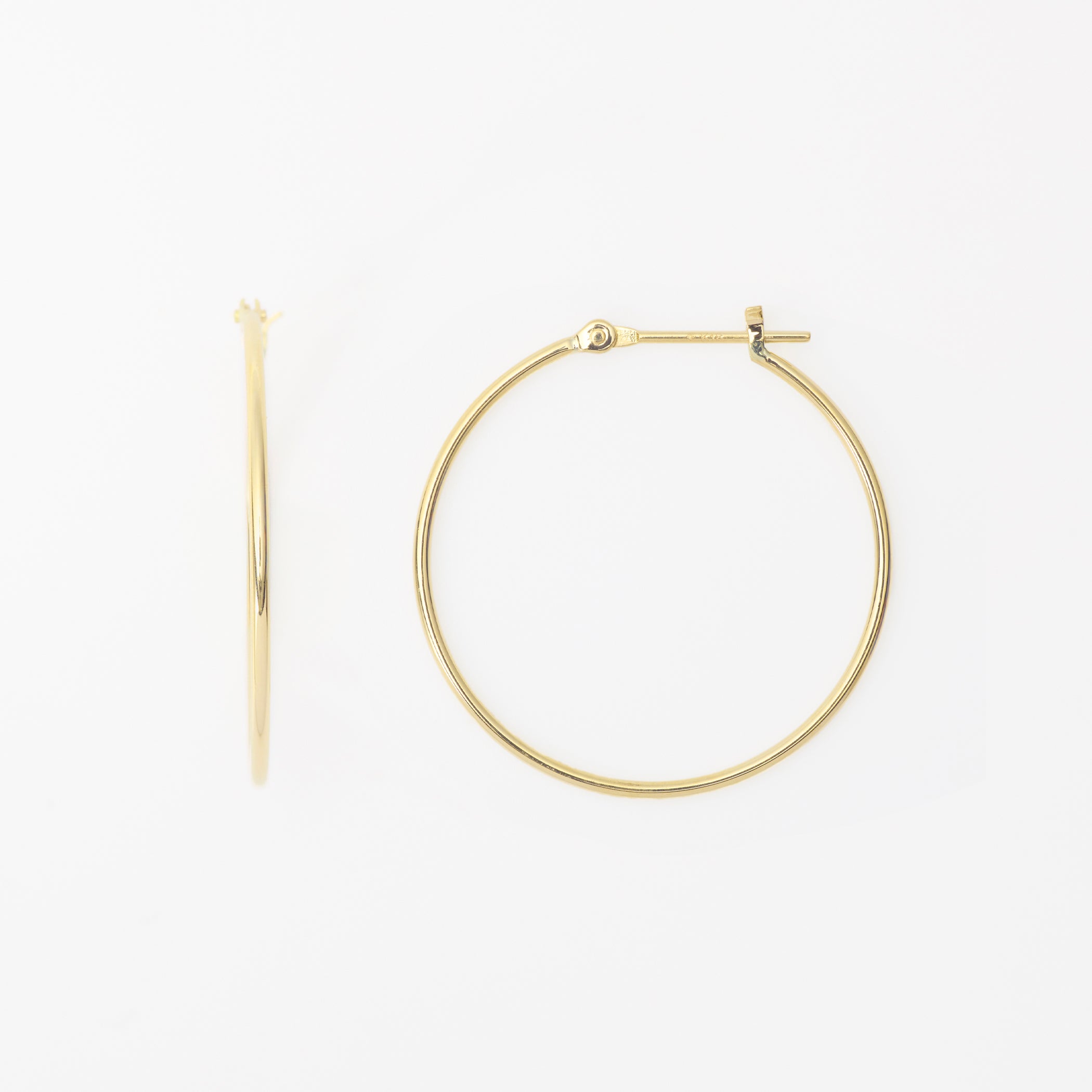 K18 イエローゴールド フープ ピアス（25mm） – Milluflora | ミル