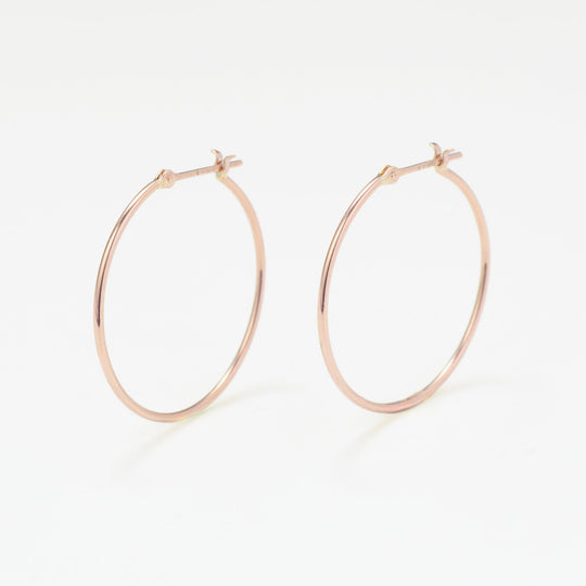 K18 ピンクゴールド フープ ピアス（25mm）