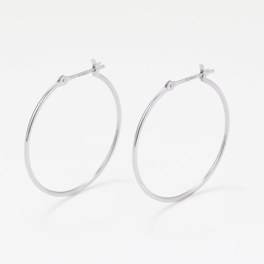 プラチナ フープ ピアス（30mm）
