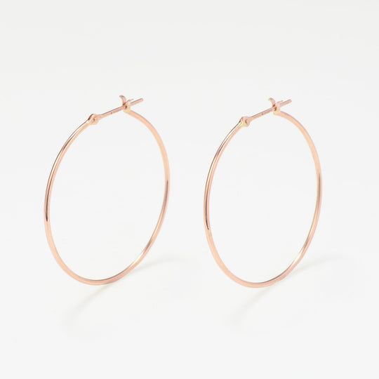 K18 ピンクゴールド フープ ピアス（30mm）
