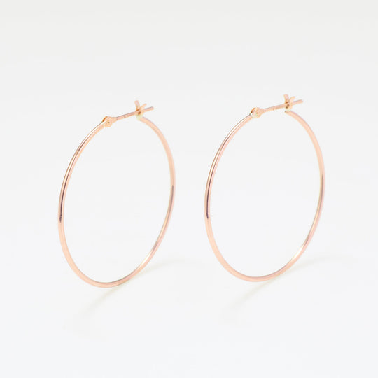 K10 ピンクゴールド フープ ピアス（30mm）