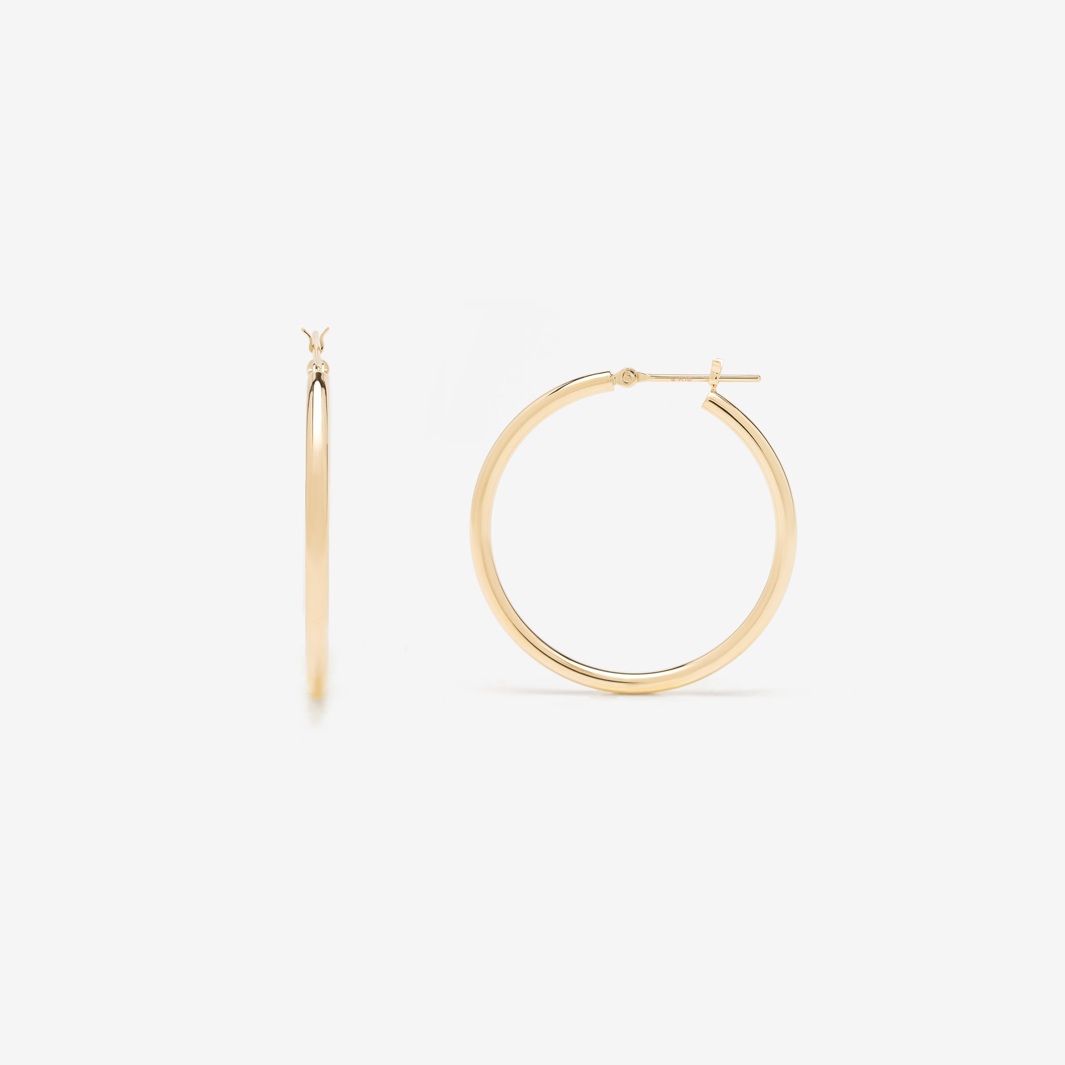 美品⭐️K18 ゴールド フープピアス 0.2カラット K18 ダイヤモンドフープピアス〈0.2ct〉 No.176 | スキン