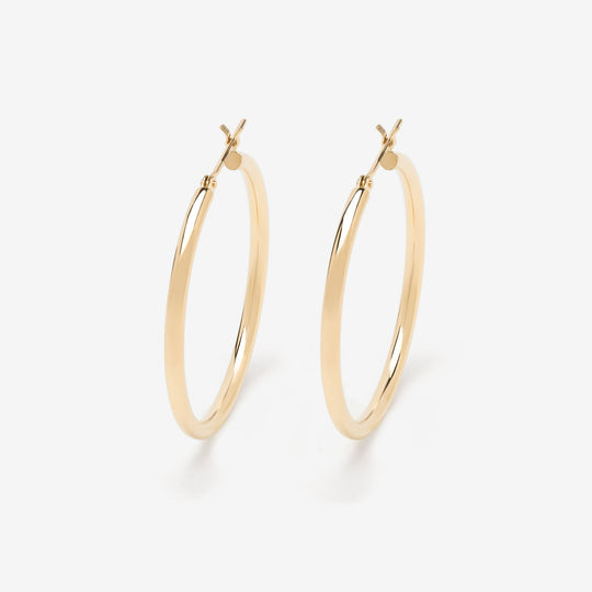 K18 イエローゴールド フープ ピアス