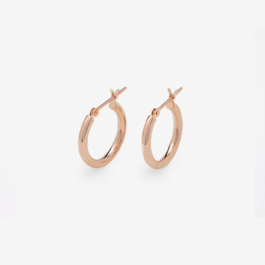 K10 ピンクゴールド フープ ピアス（15mm）