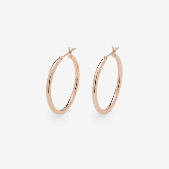 K18 ピンクゴールド フープ ピアス（25mm）