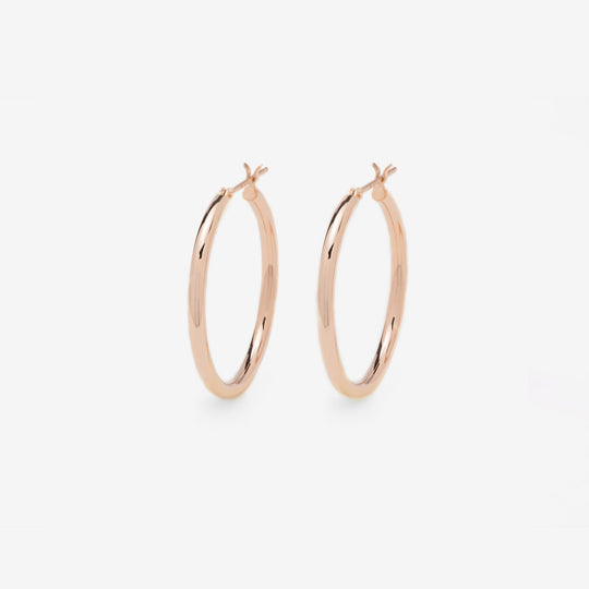 K10 ピンクゴールド フープ ピアス（25mm）