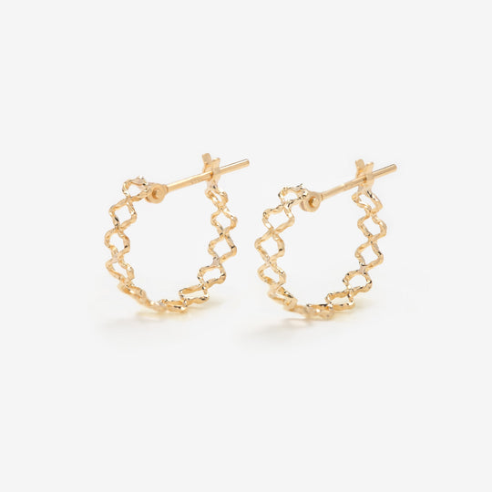 K18 イエローゴールド フープ ピアス