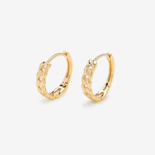 K18 イエローゴールド フープ ピアス