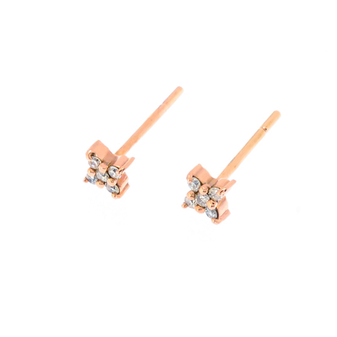 【期間限定セール】K18 ピンクゴールド ダイヤモンド ピアス