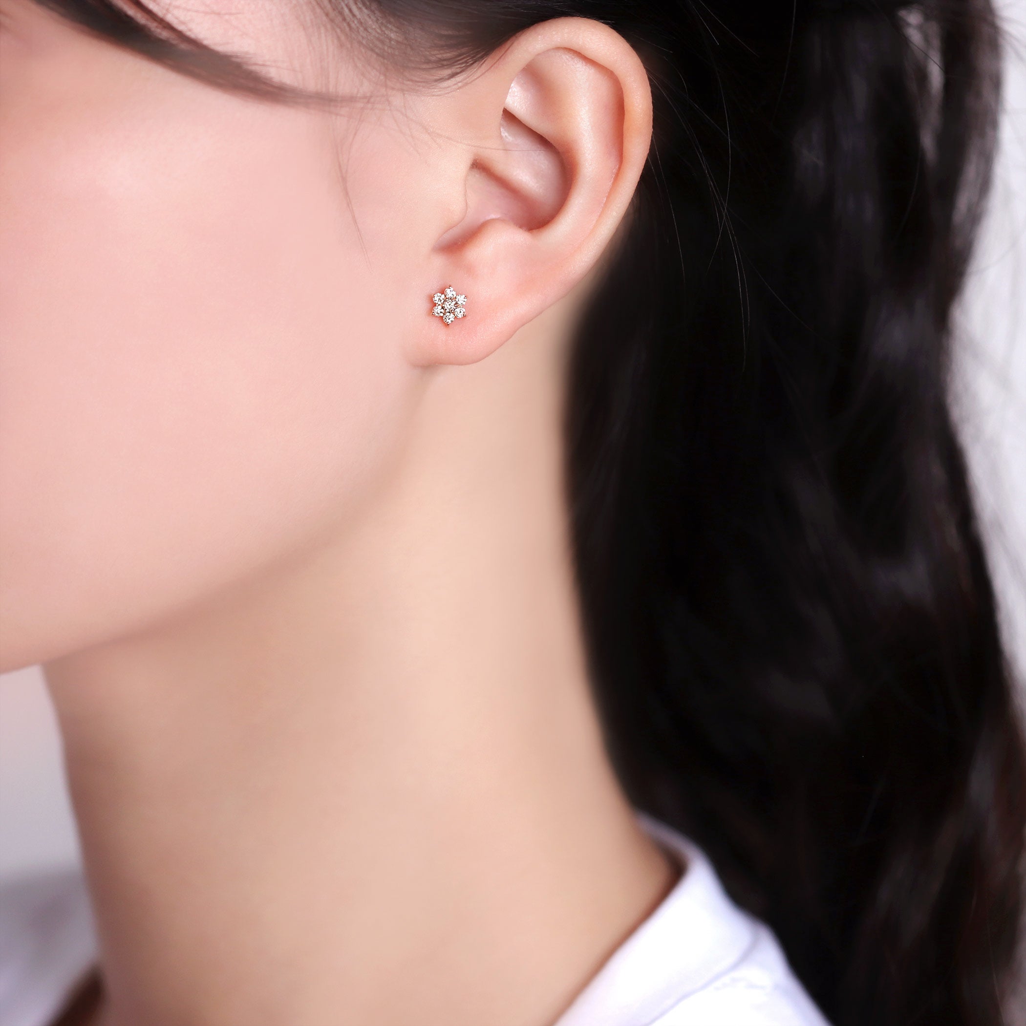 K18 ピンクゴールド ダイヤモンド ピアス（0.3ct） – Milluflora