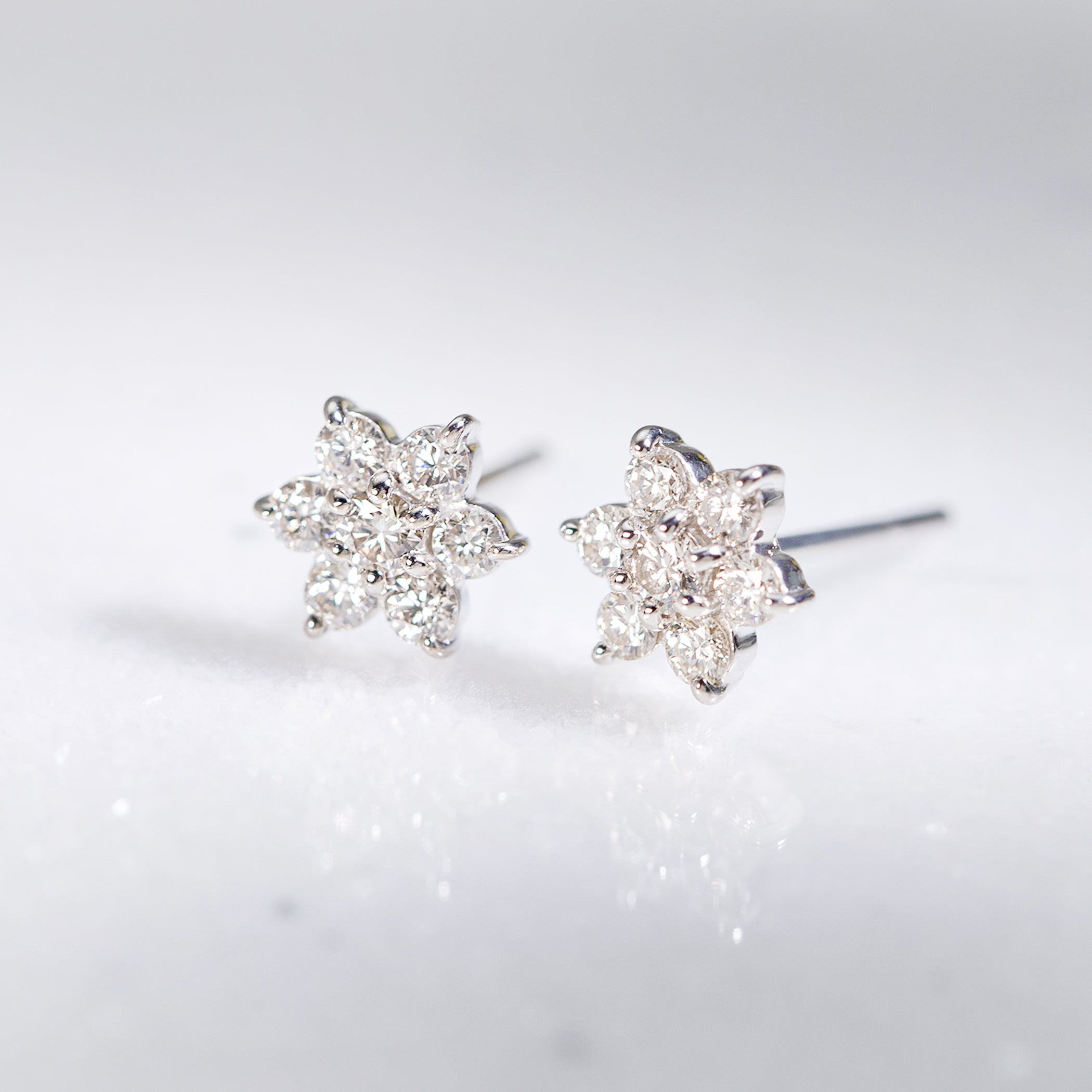 プラチナ ダイヤモンド ピアス（0.3ct）