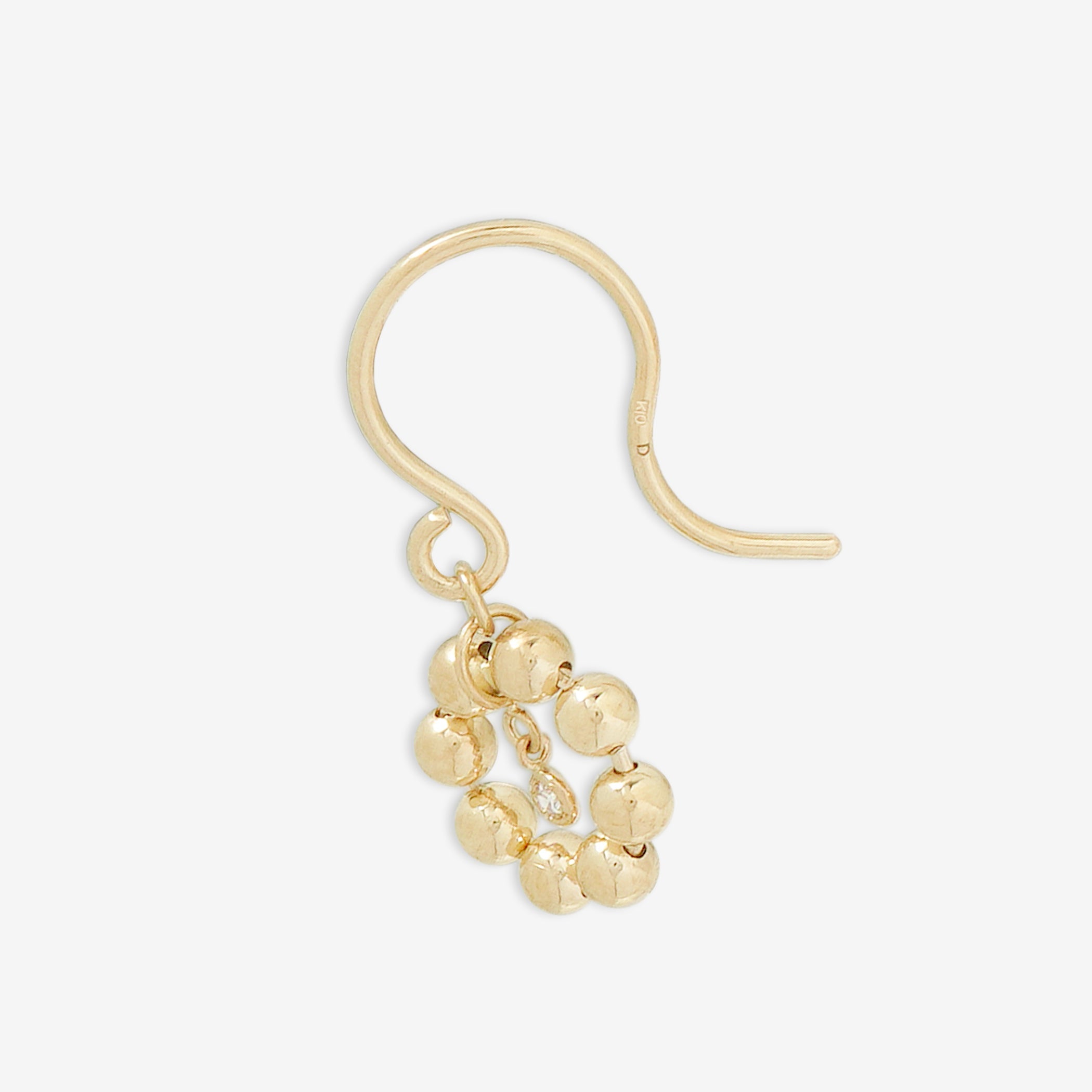 【WEB限定】K10 イエローゴールド ダイヤモンド フック ピアス