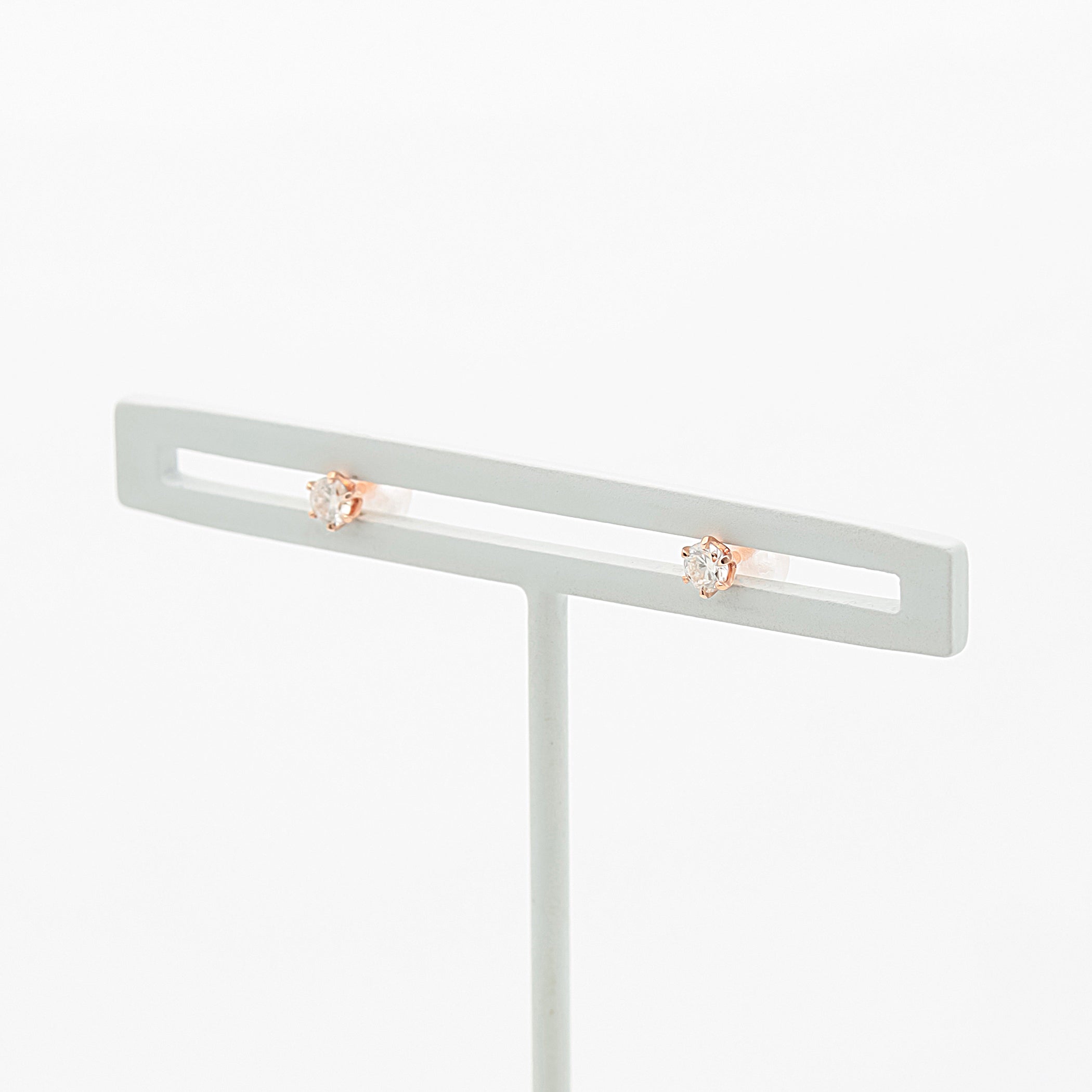 【WEB限定】K18 ピンクゴールド ダイヤモンド ピアス（0.12ct）