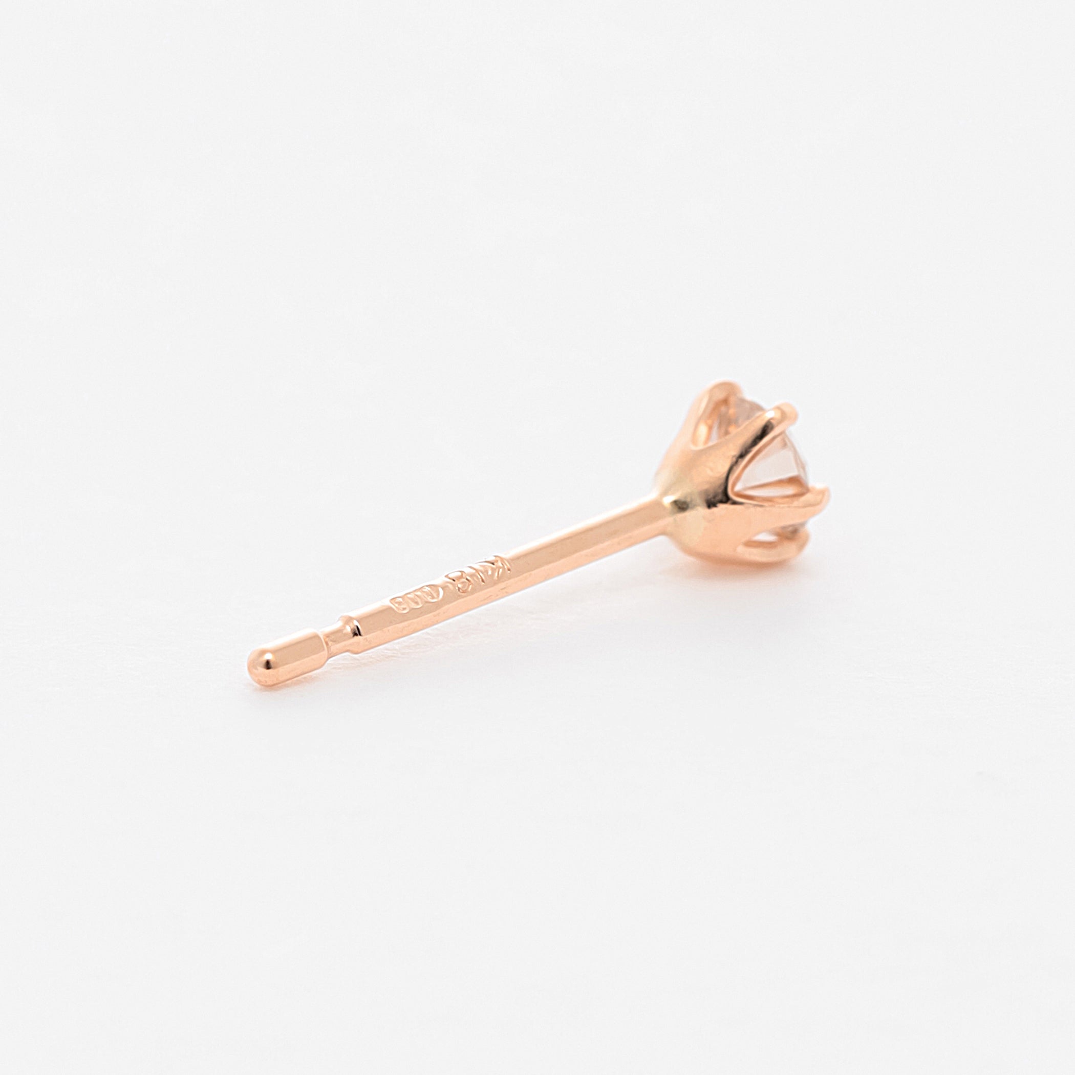 【WEB限定】K18 ピンクゴールド ダイヤモンド ピアス（0.12ct）