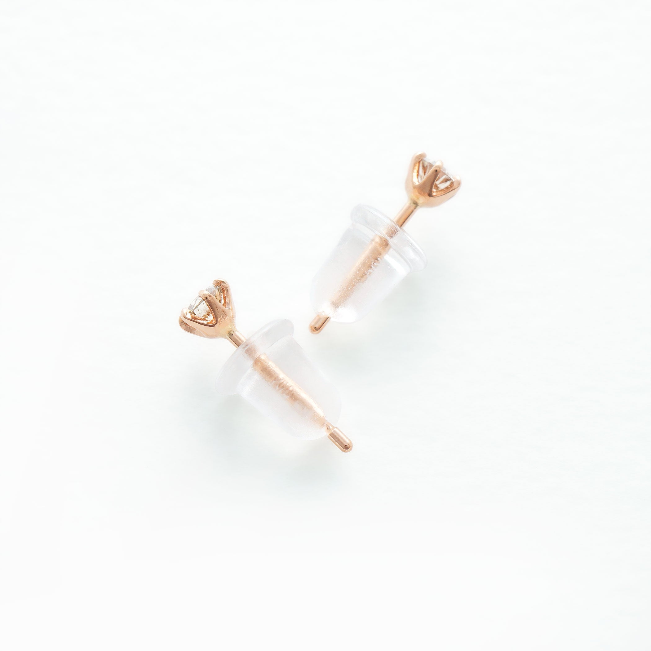 【WEB限定】K18 ピンクゴールド ダイヤモンド ピアス（0.12ct）