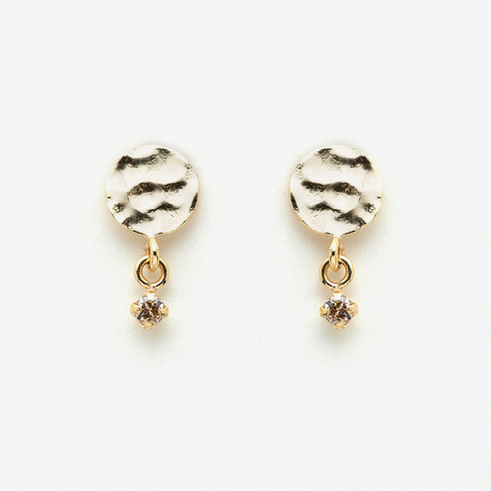 K10 イエローゴールド ダイヤモンド ピアス