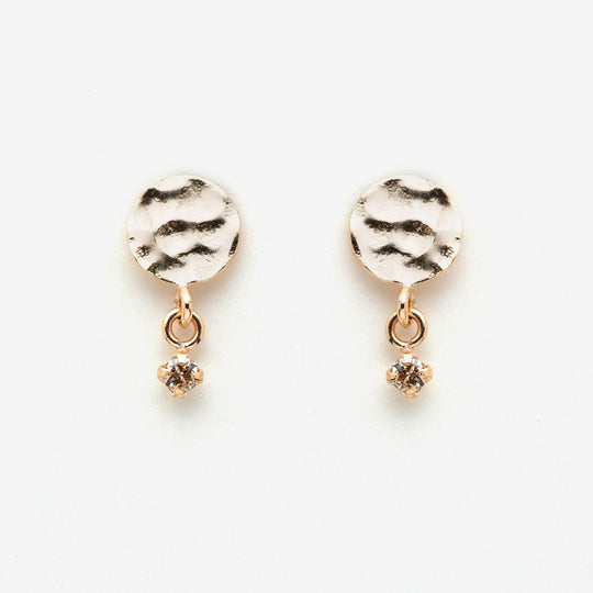 K10 ピンクゴールド ダイヤモンド ピアス