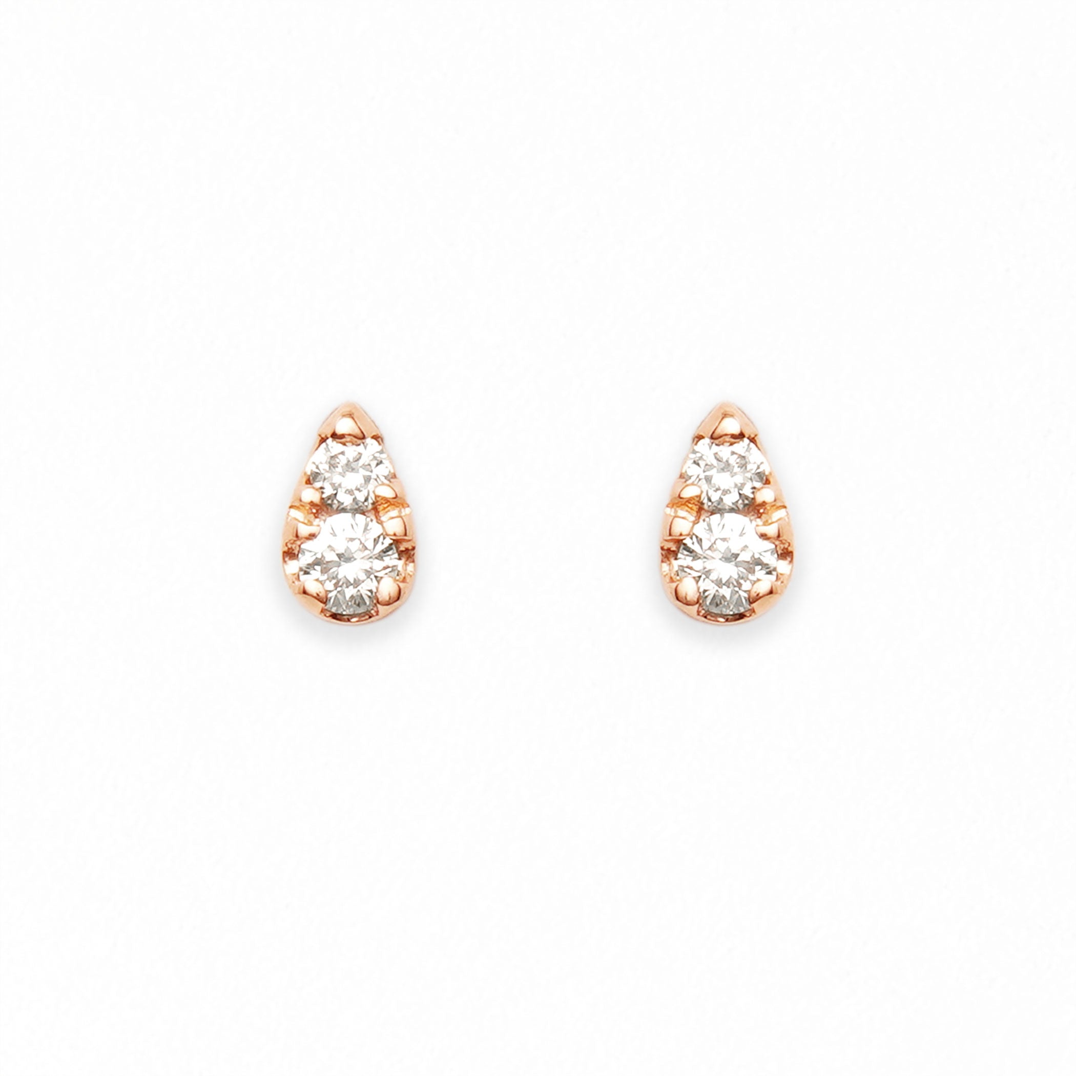 K10 ピンクゴールド ダイヤモンド しずく ピアス