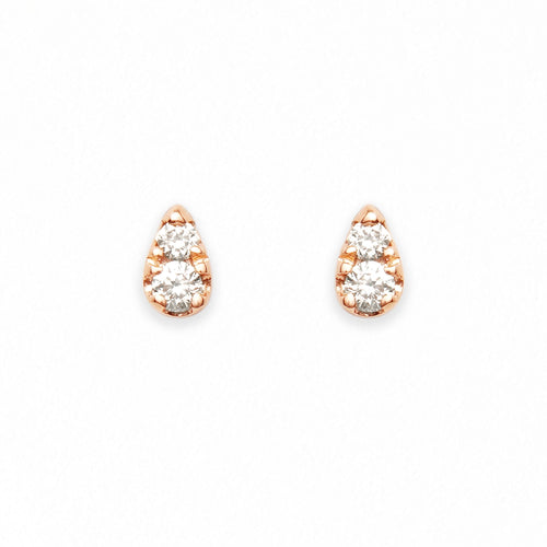 K10 ピンクゴールド ダイヤモンド しずく ピアス