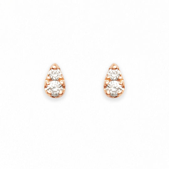 K10 ピンクゴールド ダイヤモンド しずく ピアス