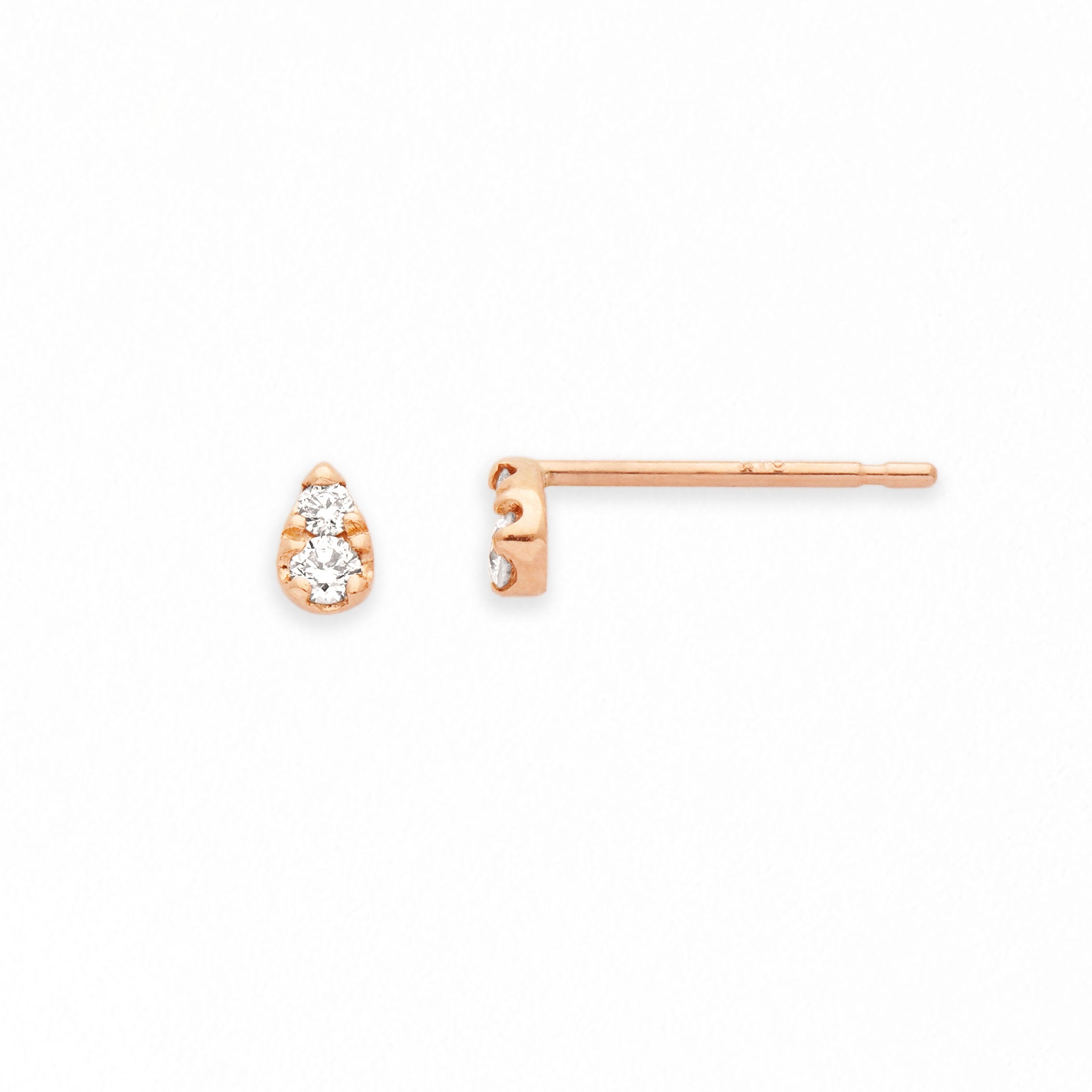 K10 ピンクゴールド ダイヤモンド しずく ピアス