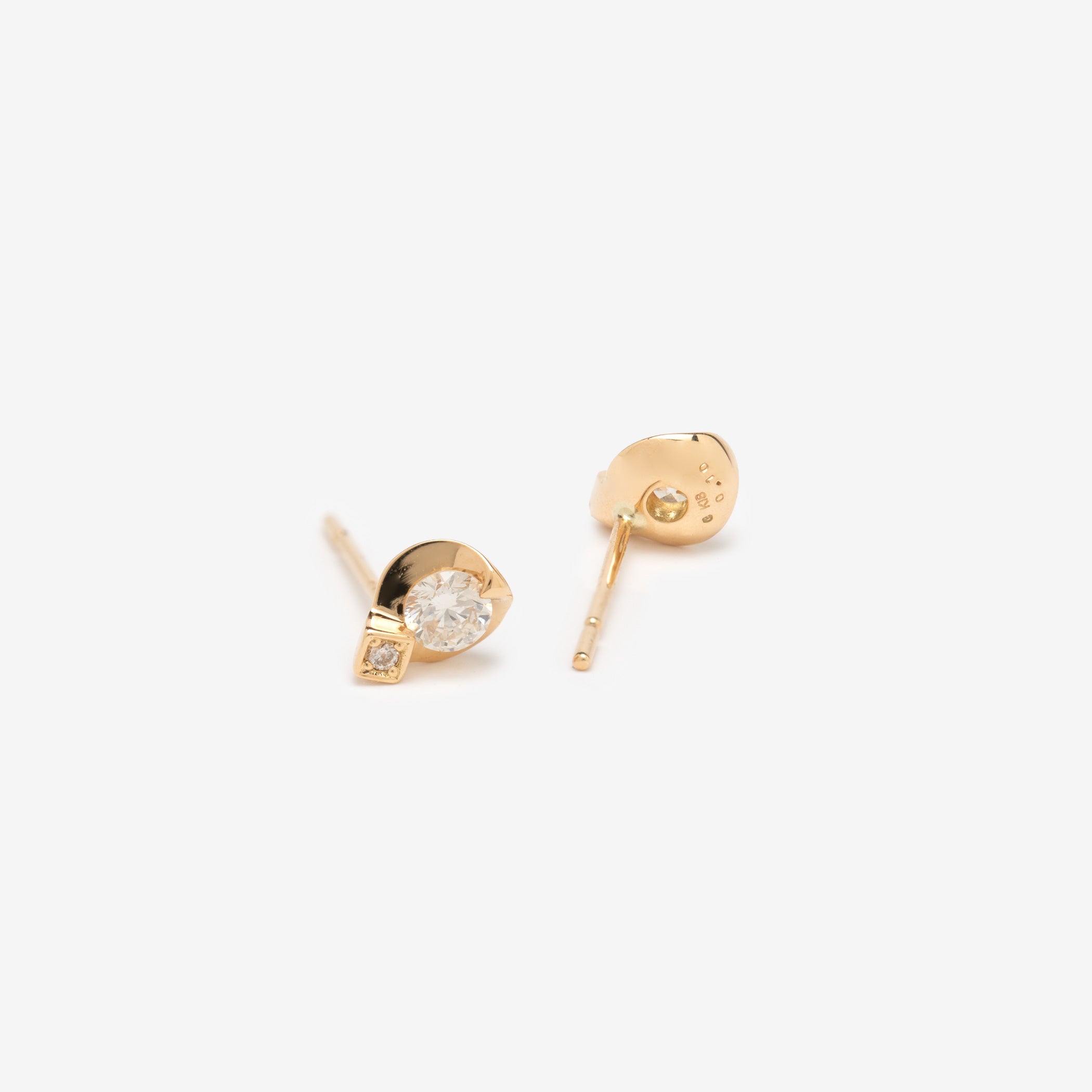 K18 イエローゴールド ダイヤモンド ピアス – Milluflora | ミル