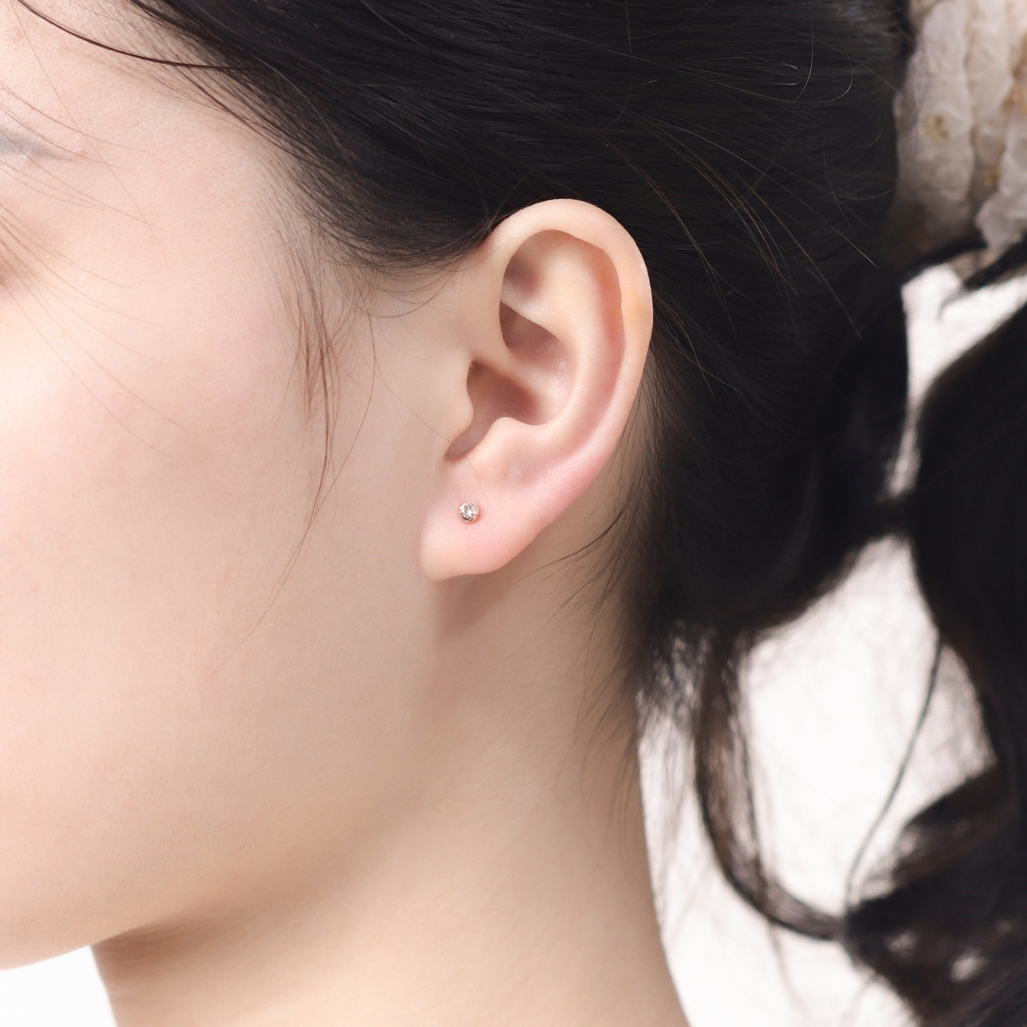 K10 ピンクゴールド ダイヤモンド ピアス – Milluflora | ミルフローラ