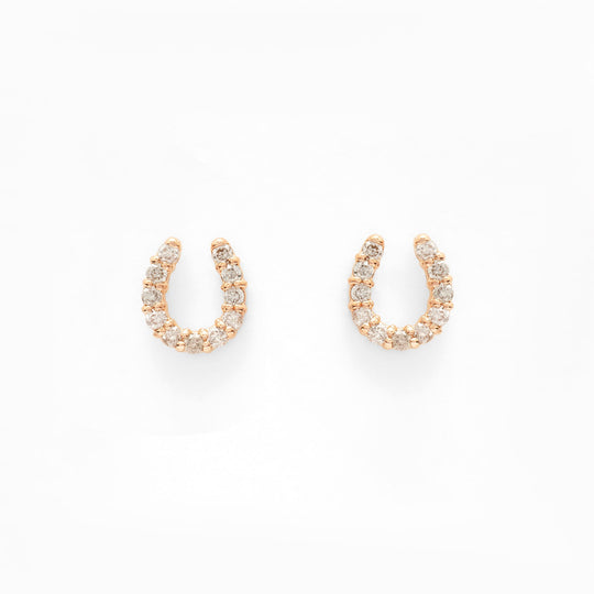 【WEB限定】K10 イエローゴールド ダイヤモンド 馬蹄 ピアス