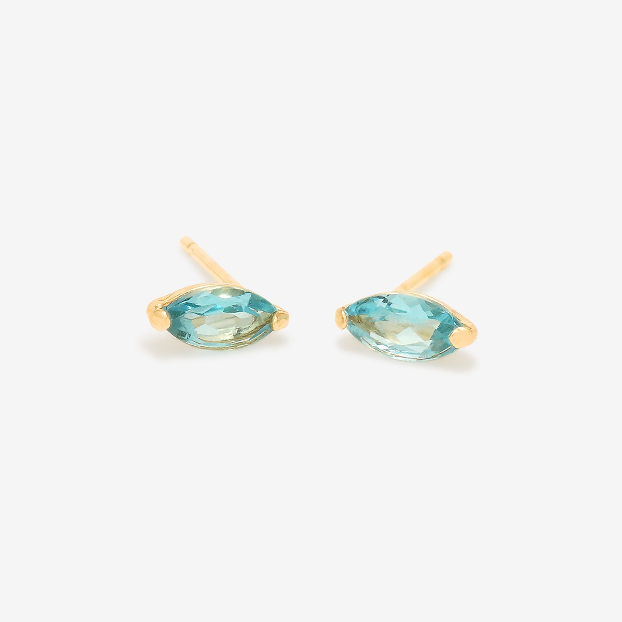 11月誕生石 K18 イエローゴールド ブルートパーズ ピアス – Milluflora