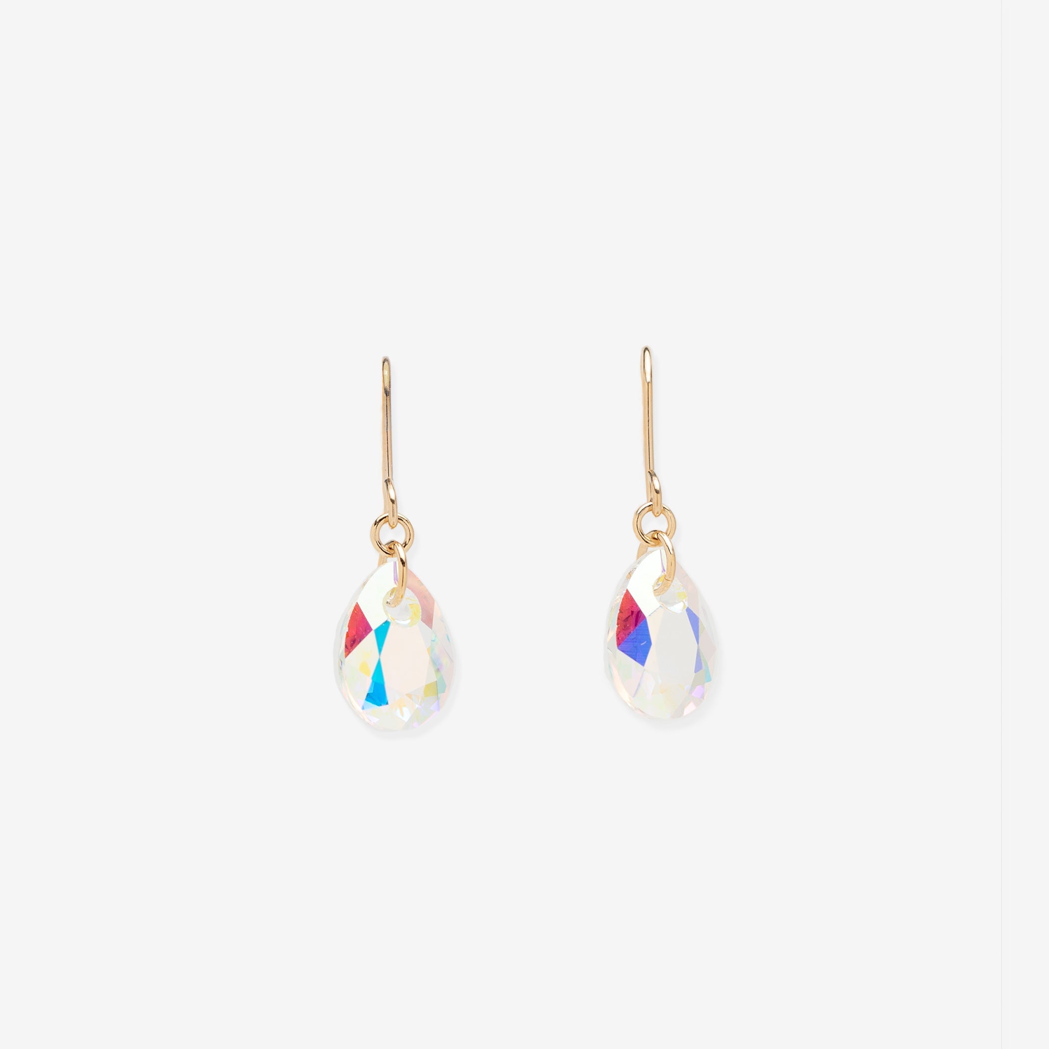 【WEB限定】K10 イエローゴールド クリスタル しずく フック ピアス