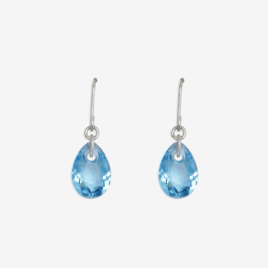 K10 ホワイトゴールド クリスタルガラス しずく フック ピアス