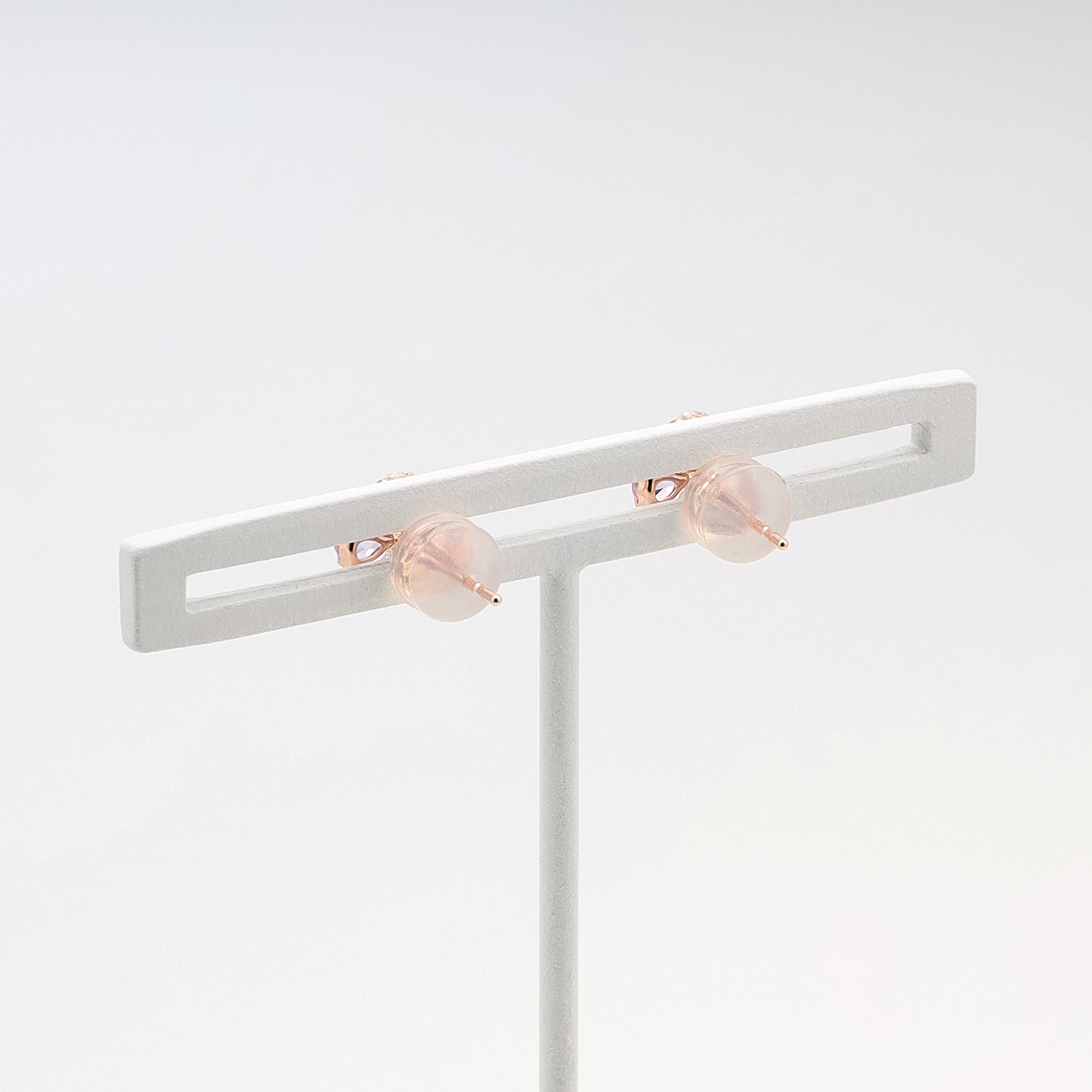 【クーポン対象商品】【WEB限定】2月誕生石 K10 ピンクゴールド アメジスト フラワー ピアス