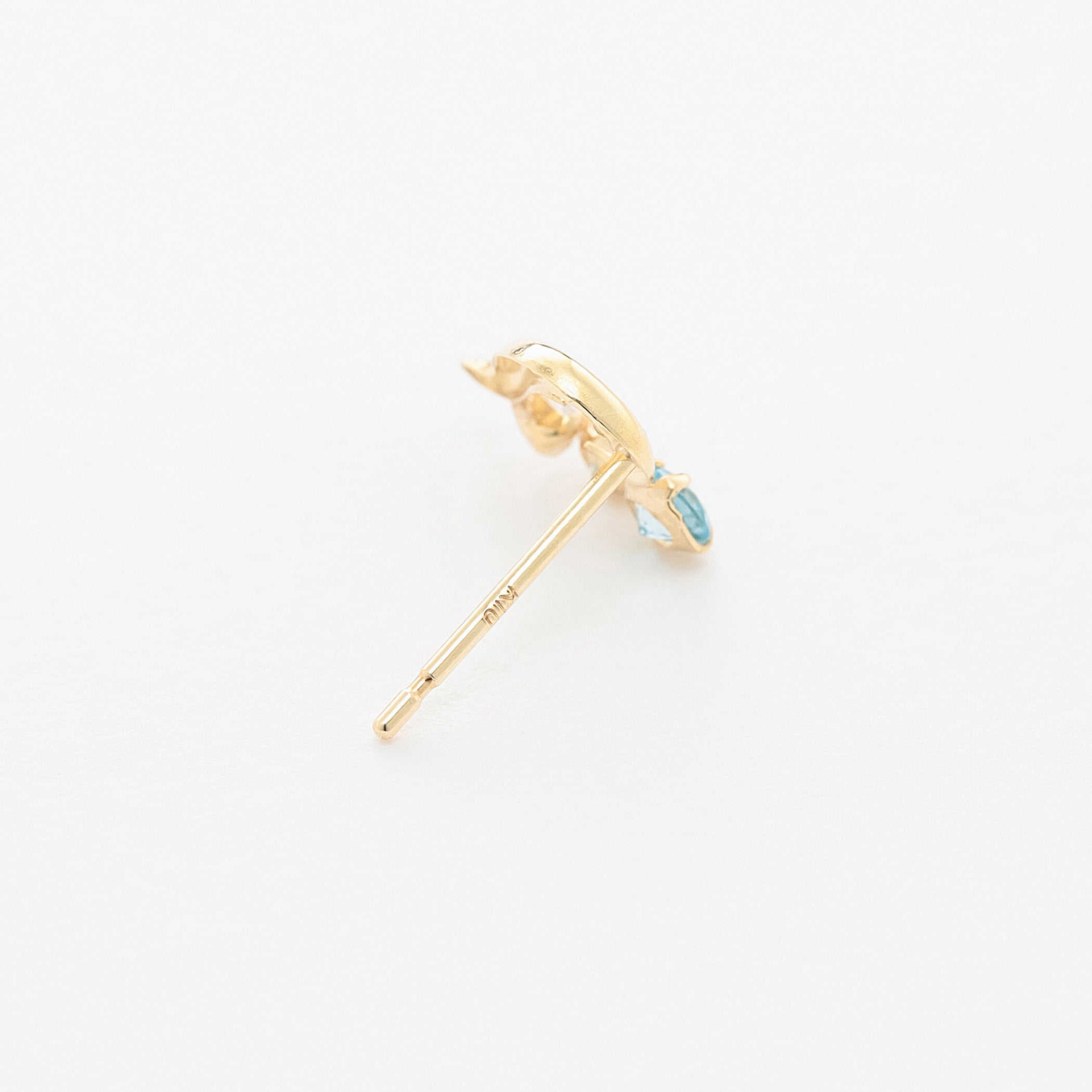 【WEB限定】11月誕生石 K10 イエローゴールド ブルートパーズ ハート ピアス