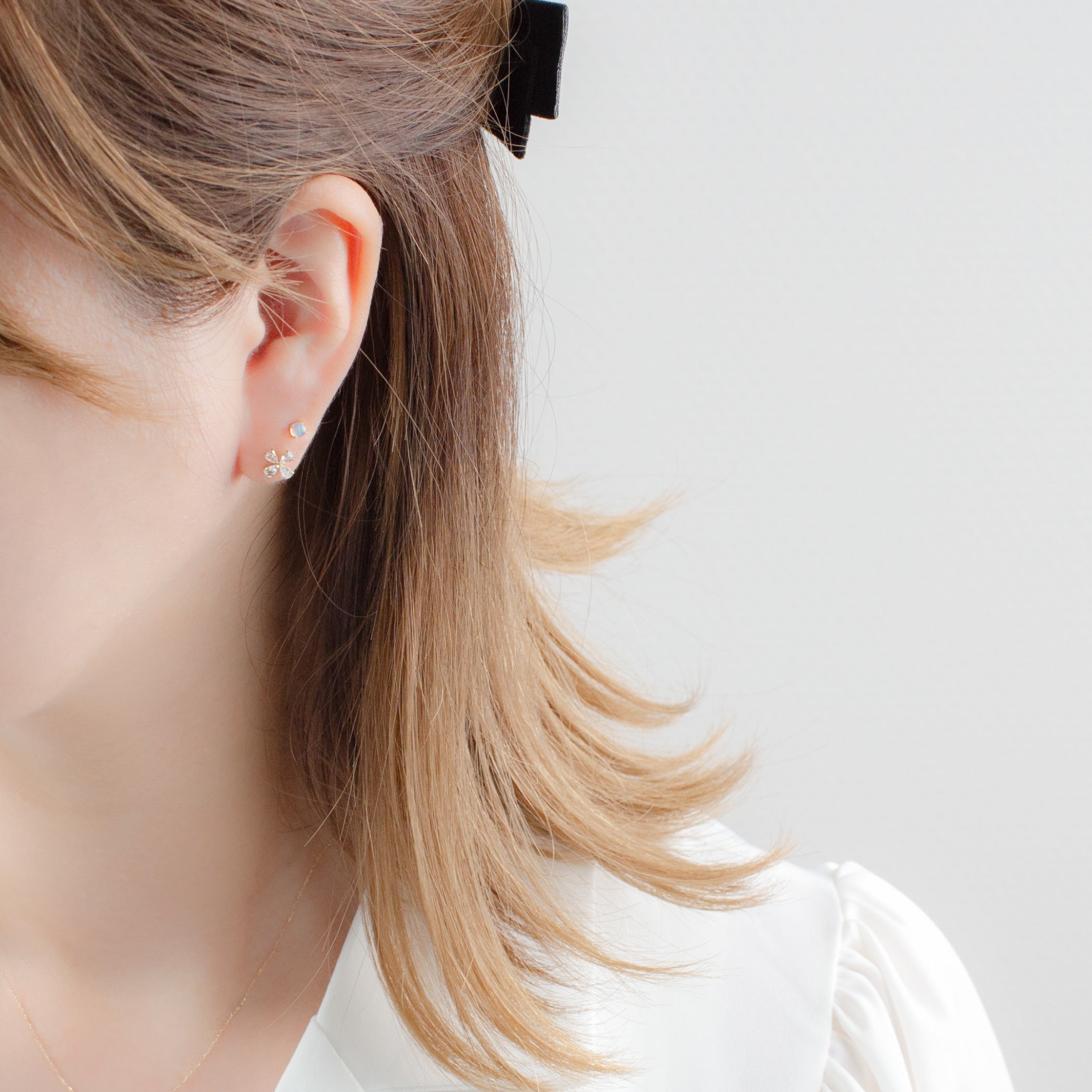 WEB限定】11月誕生石 K10 イエローゴールド ブルートパーズ フラワー