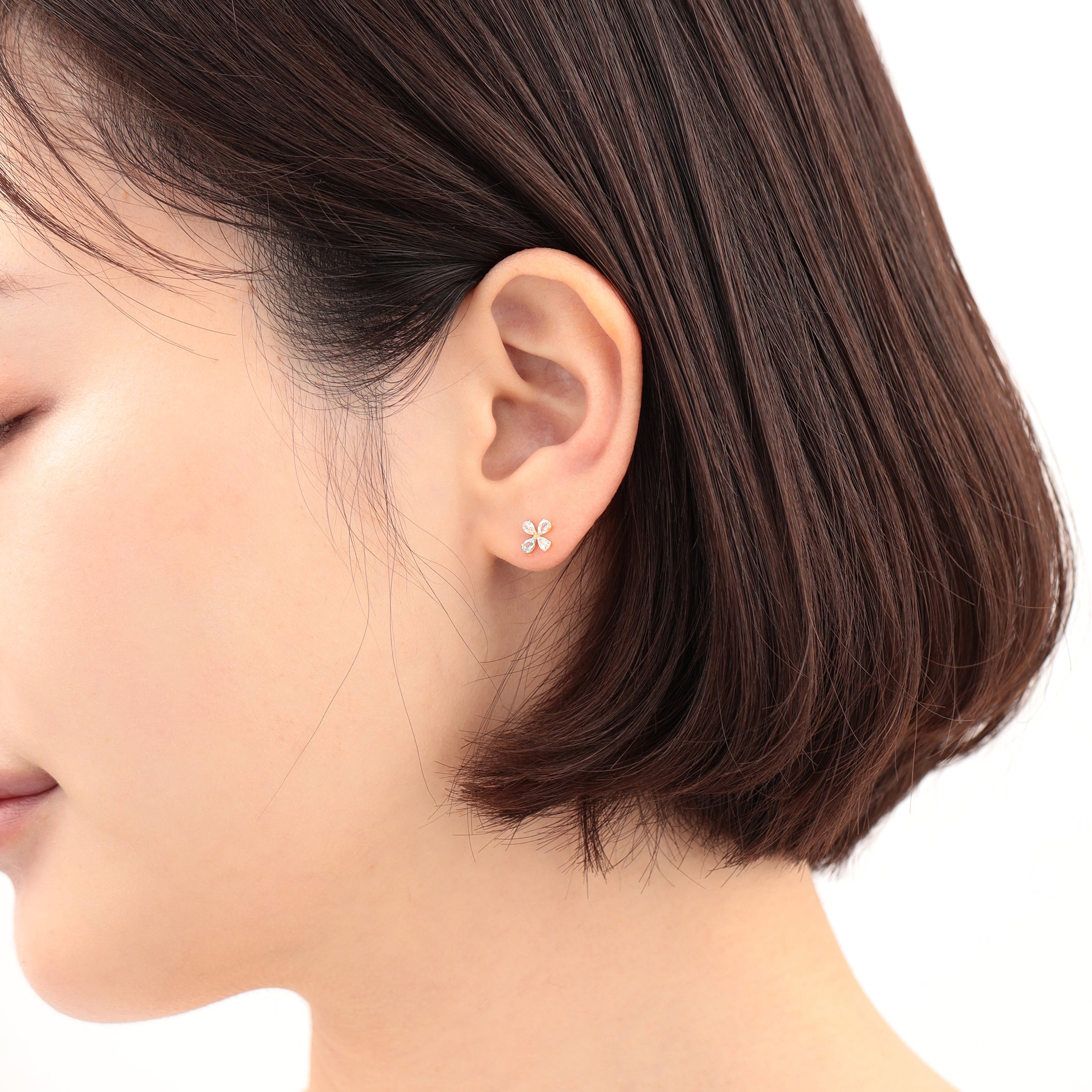 WEB限定】11月誕生石 K10 イエローゴールド ブルートパーズ フラワー