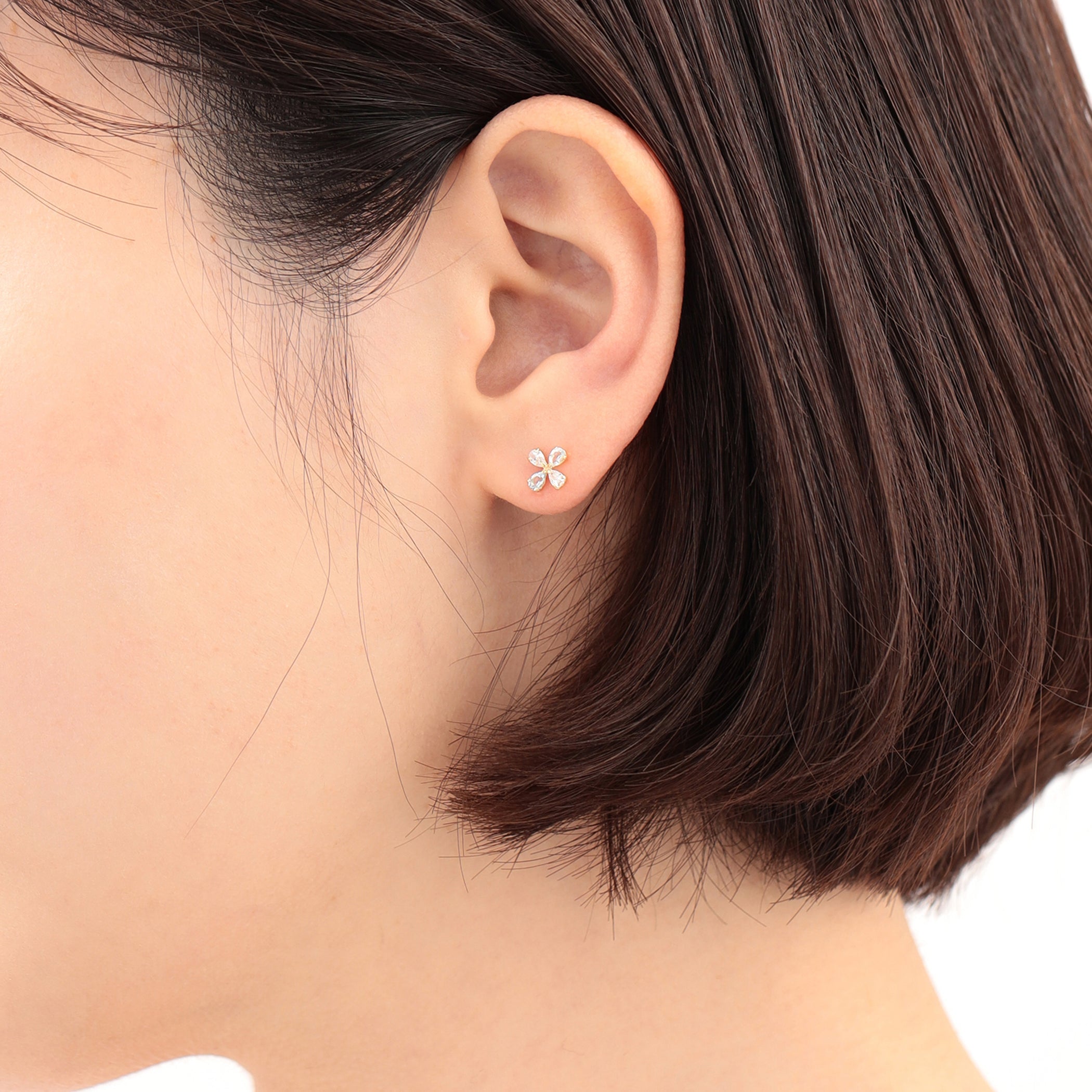 WEB限定】11月誕生石 K10 イエローゴールド ブルートパーズ フラワー